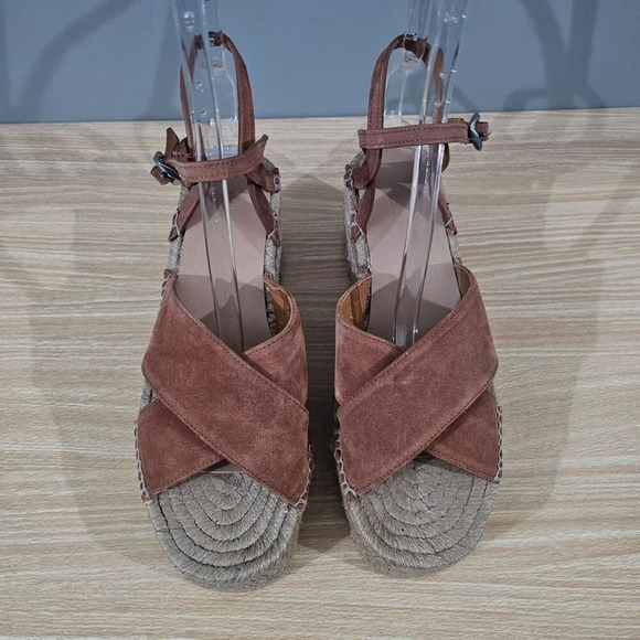 NEW Rag & Bone Sandal Hera Espadrille Wedge Henbrown Suede EU 41 - Picture 6 of 12